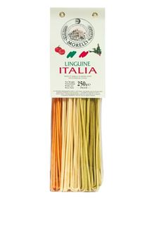 Linguine Italia  Pasta di Semola di Grano Duro con Peperoncino Rosso e Spinaci 250g Antico Pastificio Morelli